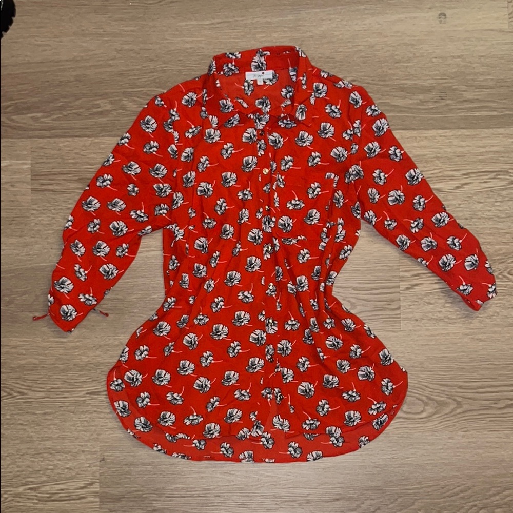 Poppi Floral Button-Up Blouse